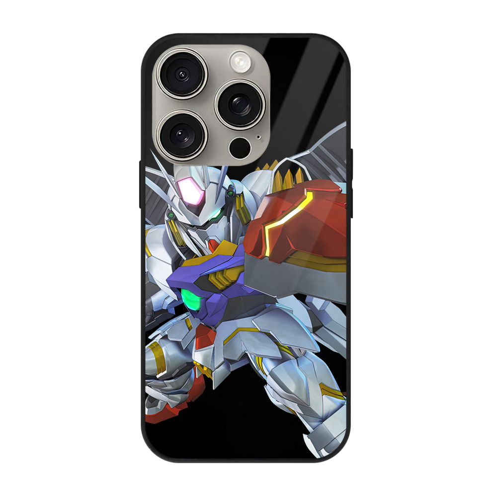 （画像用） 機動戦士ガンダム Mobile Suit Gundam 【iPhone15Pro対応】スマホケース 耐衝撃＆黄変防止 背面ガラス