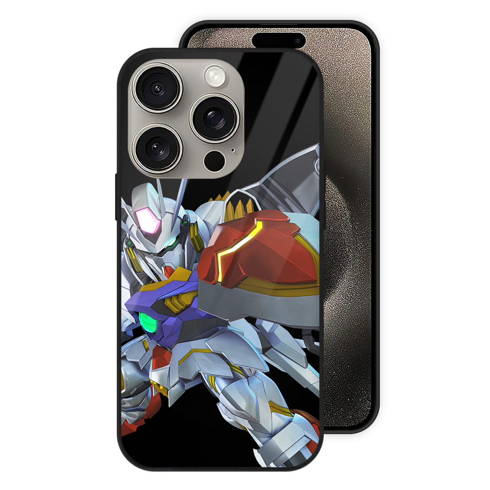 （画像用） 機動戦士ガンダム Mobile Suit Gundam 【iPhone15Pro対応】スマホケース 耐衝撃＆黄変防止 背面ガラス