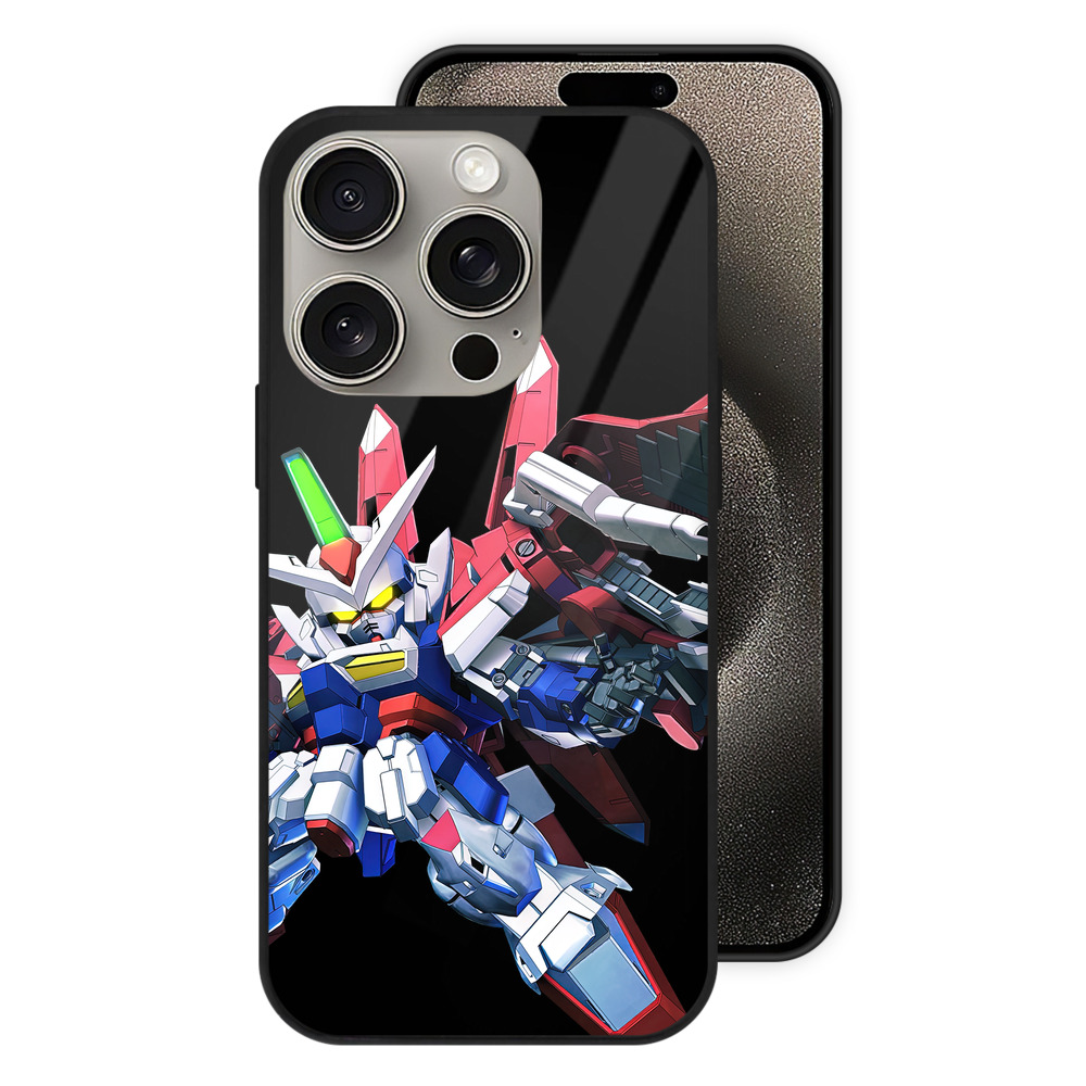（画像用） 機動戦士ガンダム Mobile Suit Gundam 【iPhone15Pro対応】スマホケース 耐衝撃＆黄変防止 背面ガラス