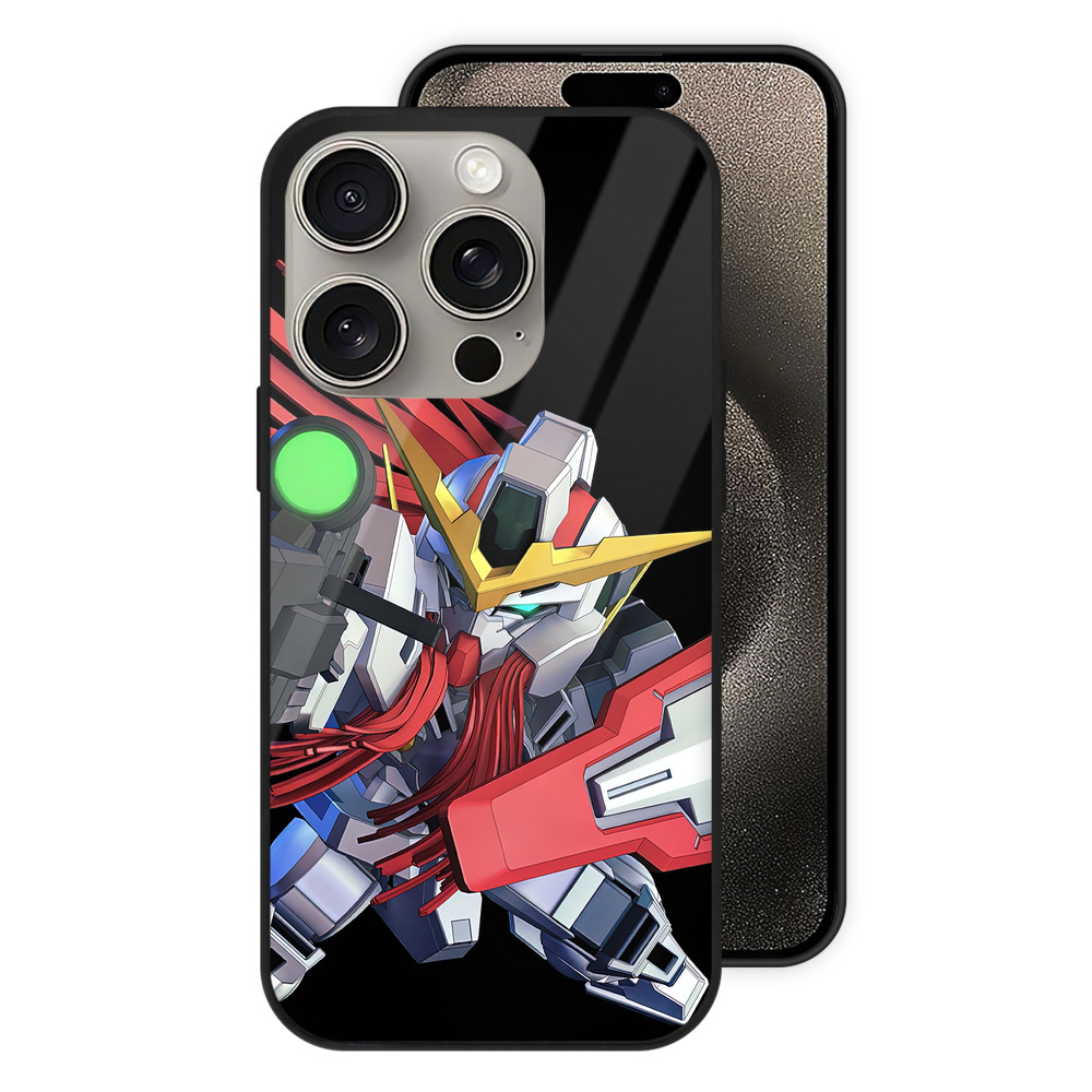 （画像用） 機動戦士ガンダム Mobile Suit Gundam 【iPhone15Pro対応】スマホケース 耐衝撃＆黄変防止 背面ガラス