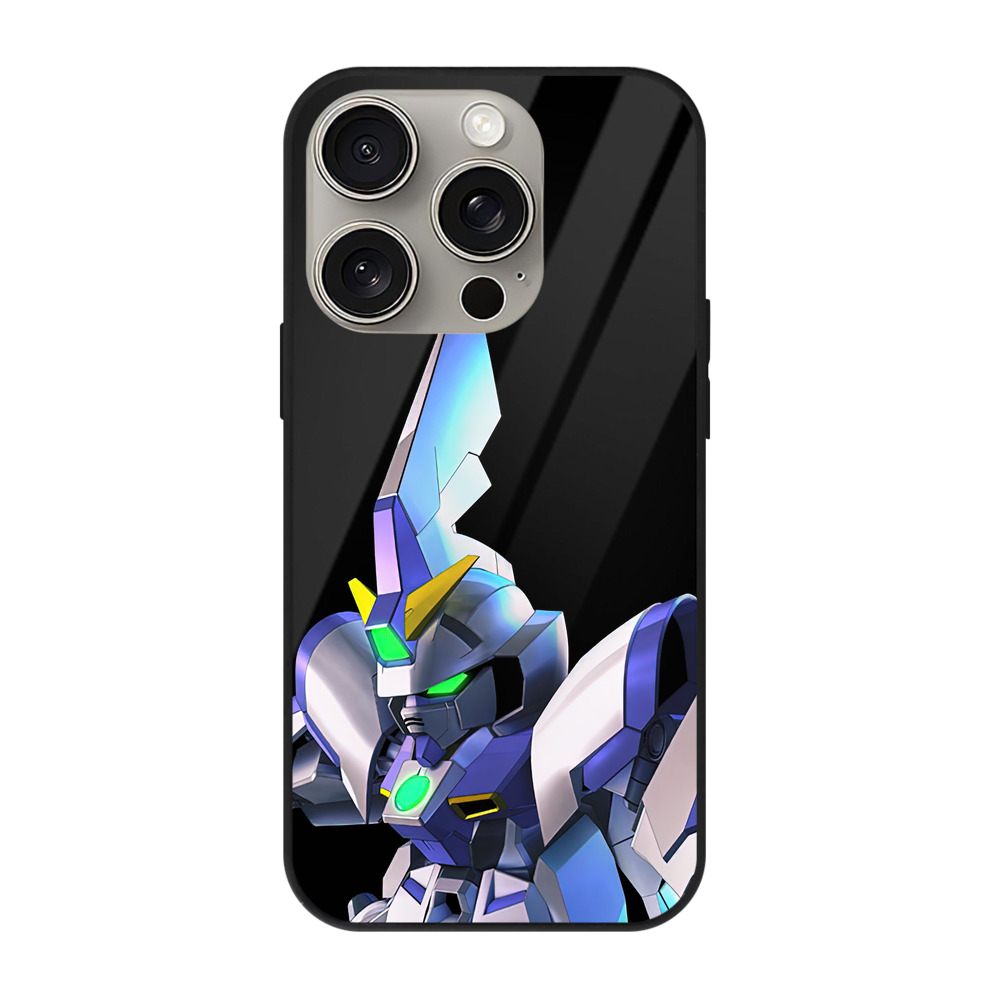 （画像用） 機動戦士ガンダム Mobile Suit Gundam 【iPhone15Pro対応】スマホケース 耐衝撃＆黄変防止 背面ガラス