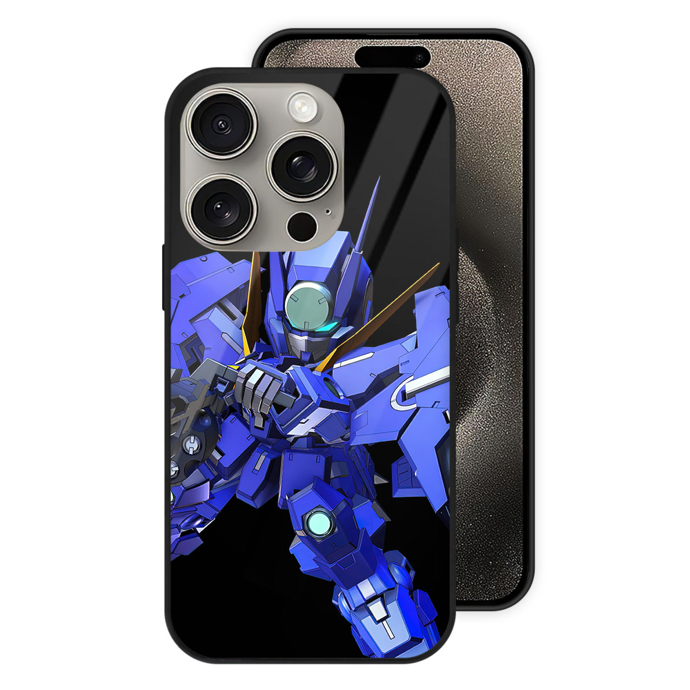 （画像用） 機動戦士ガンダム Mobile Suit Gundam 【iPhone15Pro対応】スマホケース 耐衝撃＆黄変防止 背面ガラス