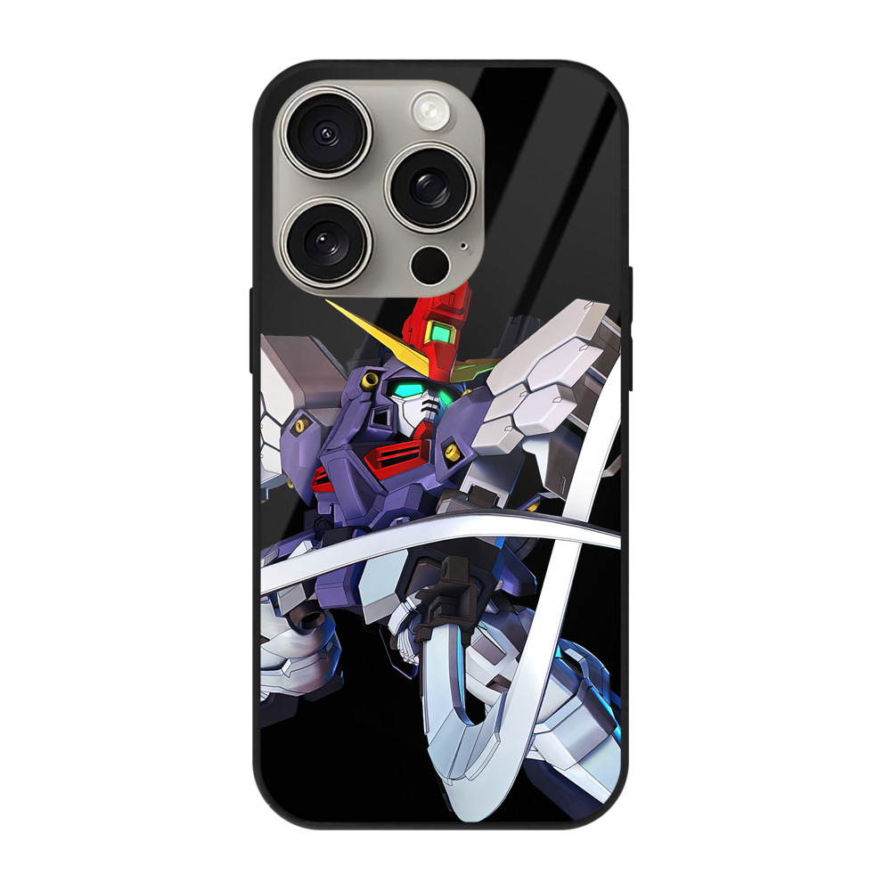 （画像用） 機動戦士ガンダム Mobile Suit Gundam 【iPhone15Pro対応】スマホケース 耐衝撃＆黄変防止 背面ガラス