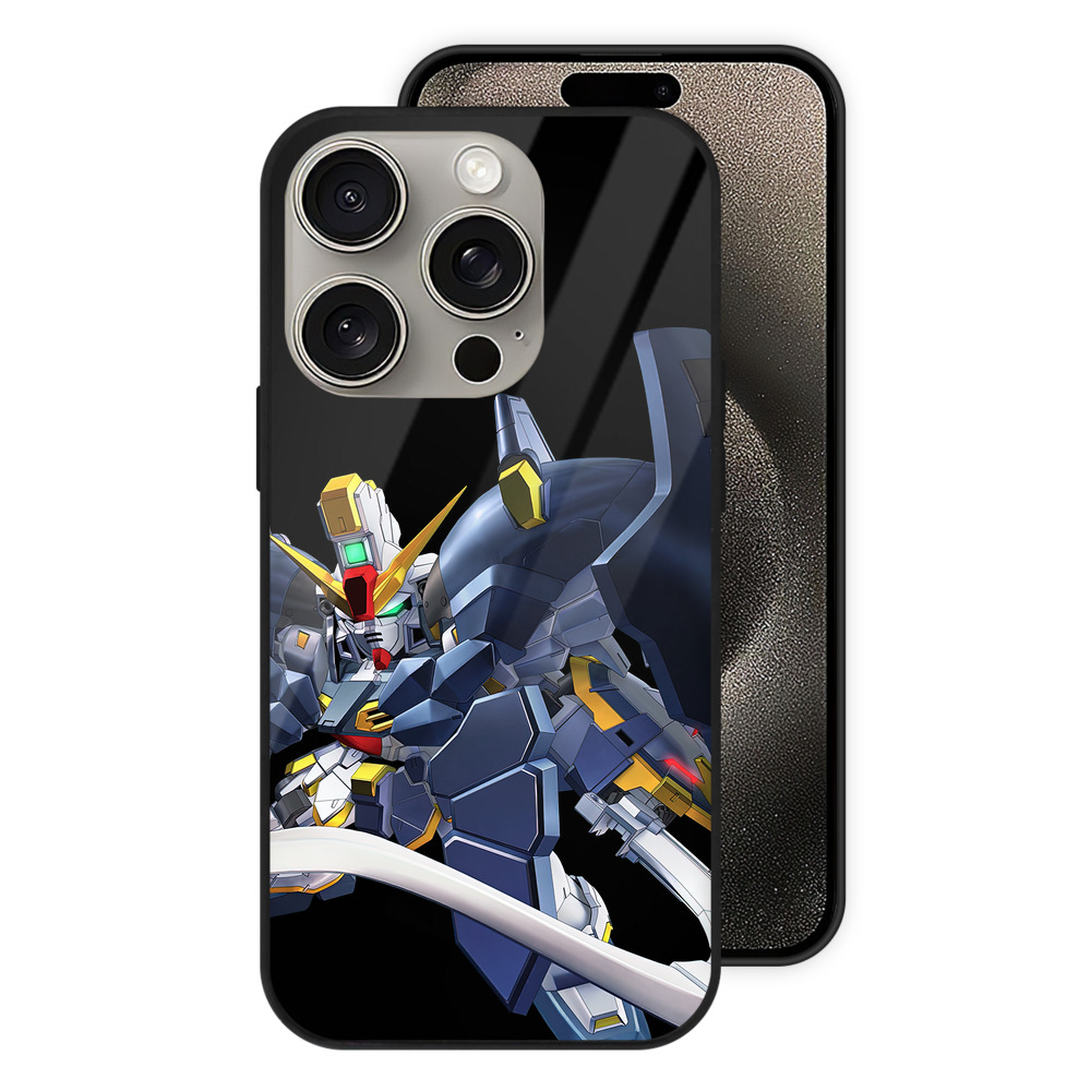 （画像用） 機動戦士ガンダム Mobile Suit Gundam 【iPhone15Pro対応】スマホケース 耐衝撃＆黄変防止 背面ガラス
