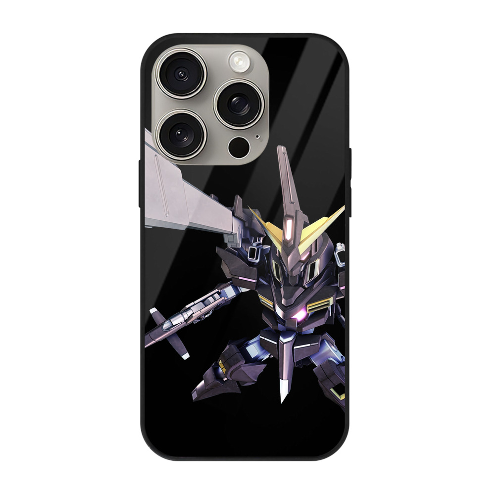（画像用） 機動戦士ガンダム Mobile Suit Gundam 【iPhone15Pro対応】スマホケース 耐衝撃＆黄変防止 背面ガラス