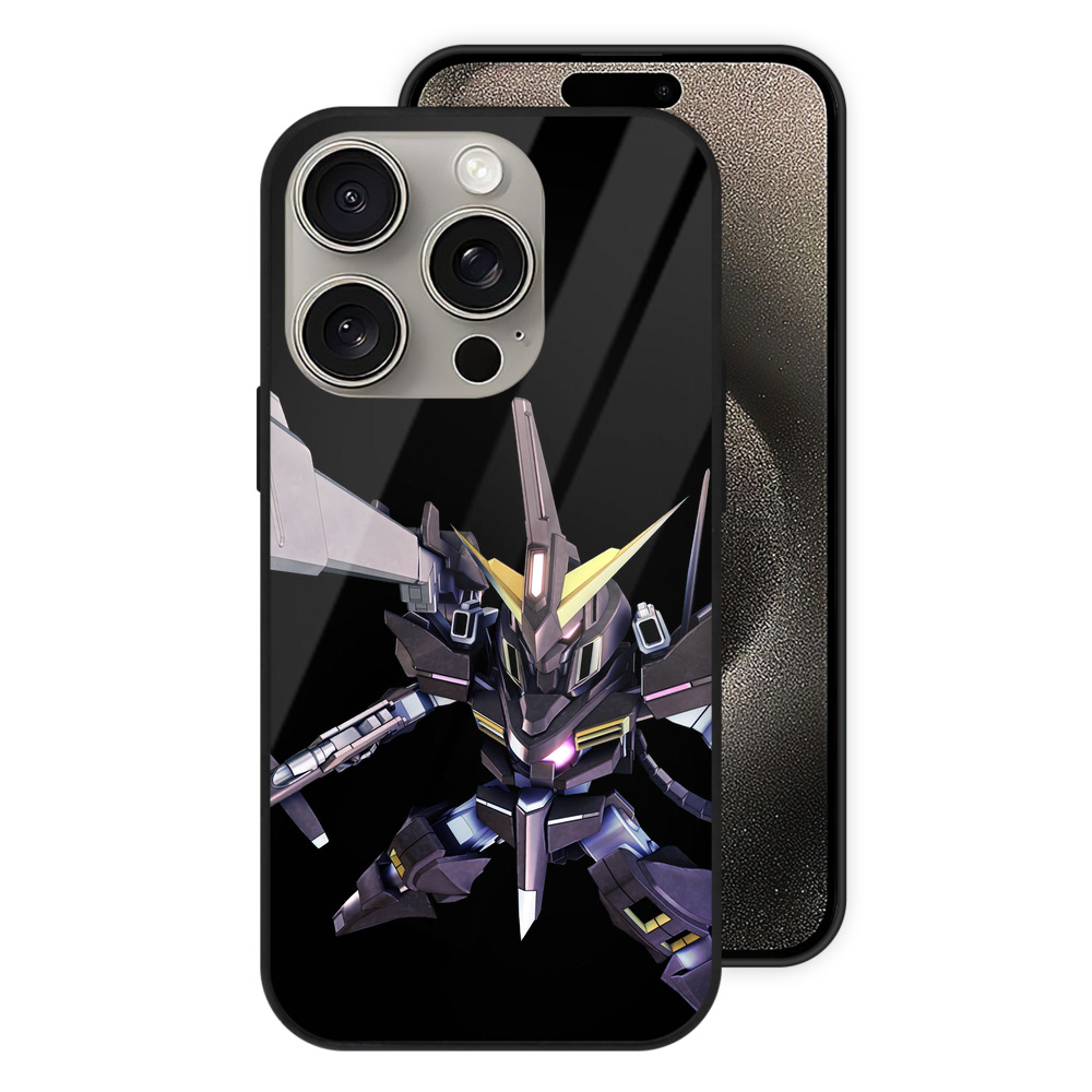 （画像用） 機動戦士ガンダム Mobile Suit Gundam 【iPhone15Pro対応】スマホケース 耐衝撃＆黄変防止 背面ガラス