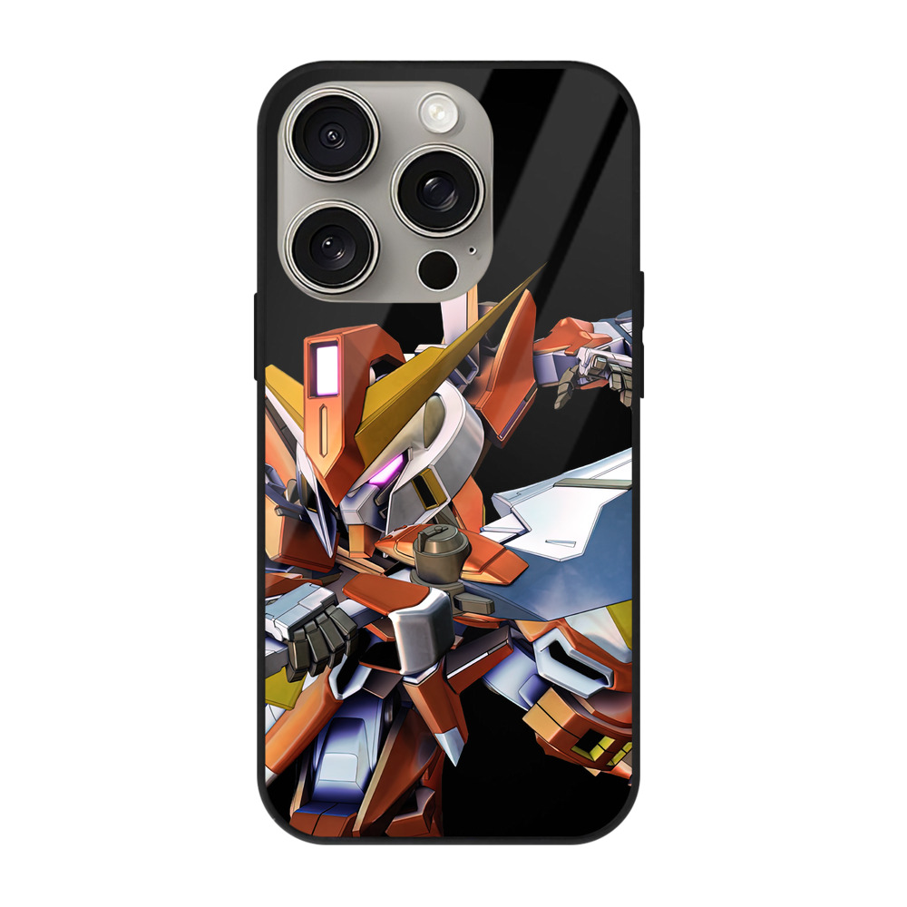 （画像用） 機動戦士ガンダム Mobile Suit Gundam 【iPhone15Pro対応】スマホケース 耐衝撃＆黄変防止 背面ガラス