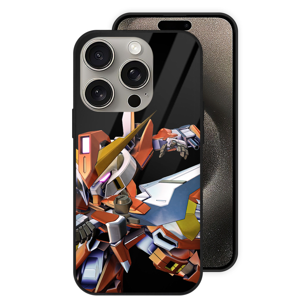 （画像用） 機動戦士ガンダム Mobile Suit Gundam 【iPhone15Pro対応】スマホケース 耐衝撃＆黄変防止 背面ガラス