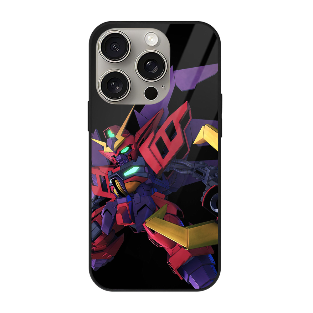 （画像用） 機動戦士ガンダム Mobile Suit Gundam 【iPhone15Pro対応】スマホケース 耐衝撃＆黄変防止 背面ガラス