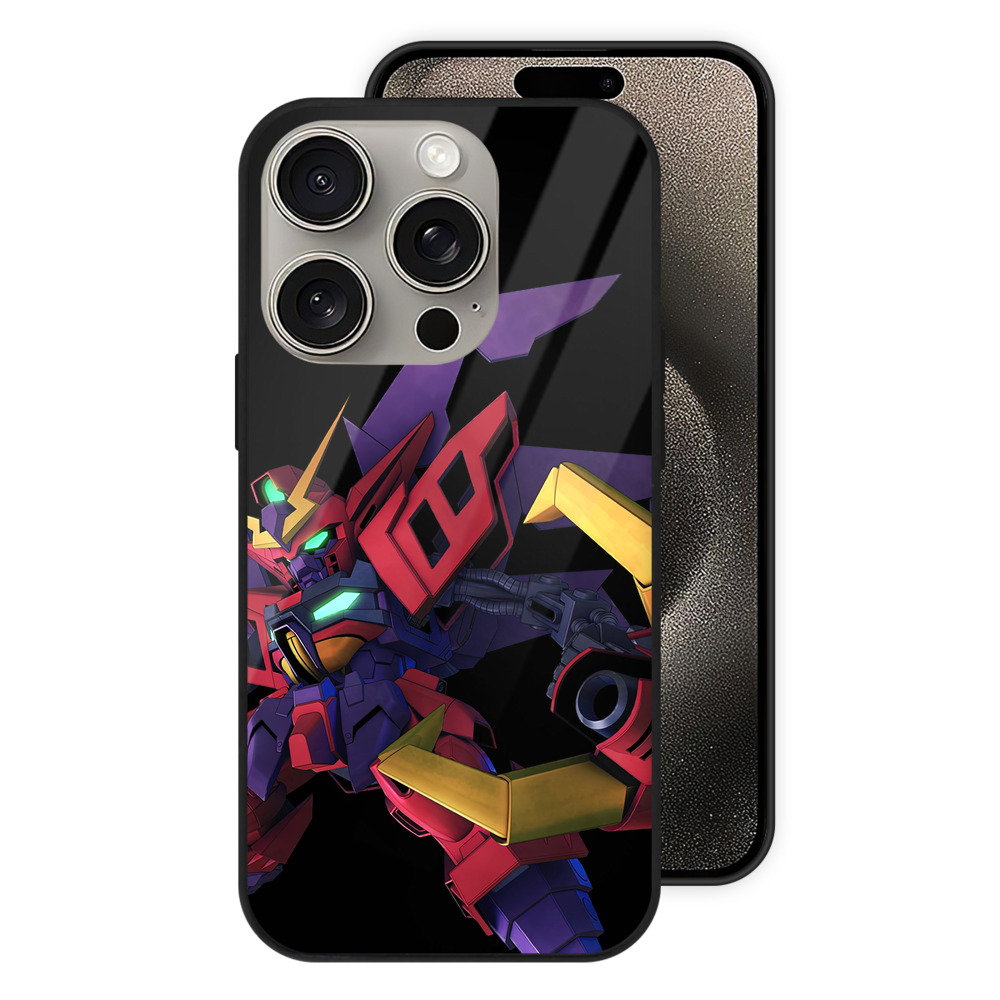 （画像用） 機動戦士ガンダム Mobile Suit Gundam 【iPhone15Pro対応】スマホケース 耐衝撃＆黄変防止 背面ガラス