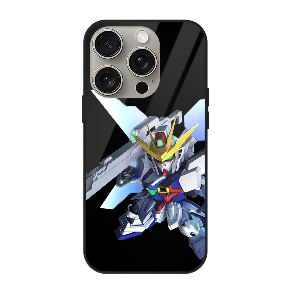 （画像用） 機動戦士ガンダム Mobile Suit Gundam 【iPhone15Pro対応】スマホケース 耐衝撃＆黄変防止 背面ガラス