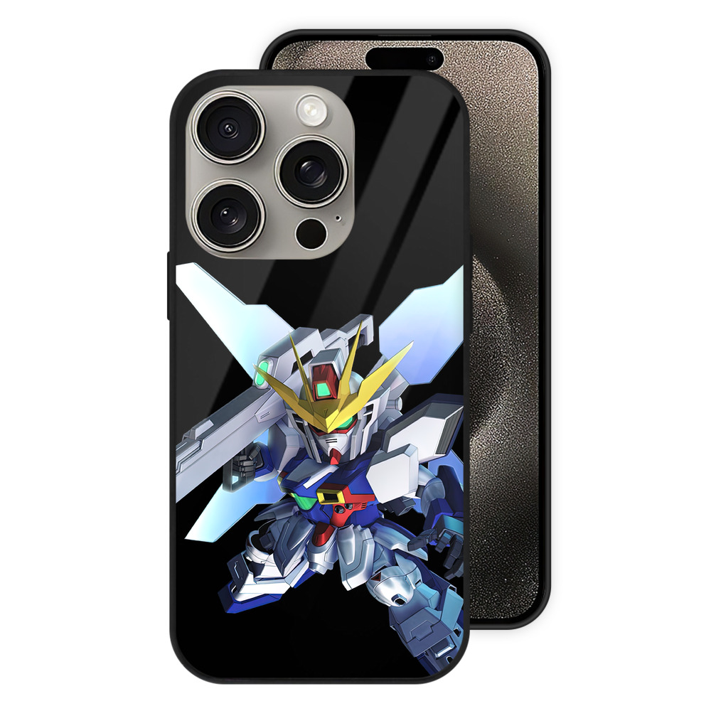 （画像用） 機動戦士ガンダム Mobile Suit Gundam 【iPhone15Pro対応】スマホケース 耐衝撃＆黄変防止 背面ガラス