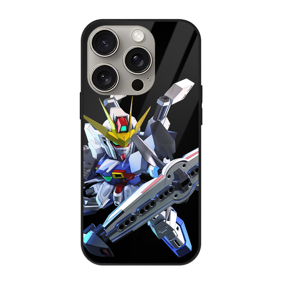 （画像用） 機動戦士ガンダム Mobile Suit Gundam 【iPhone15Pro対応】スマホケース 耐衝撃＆黄変防止 背面ガラス