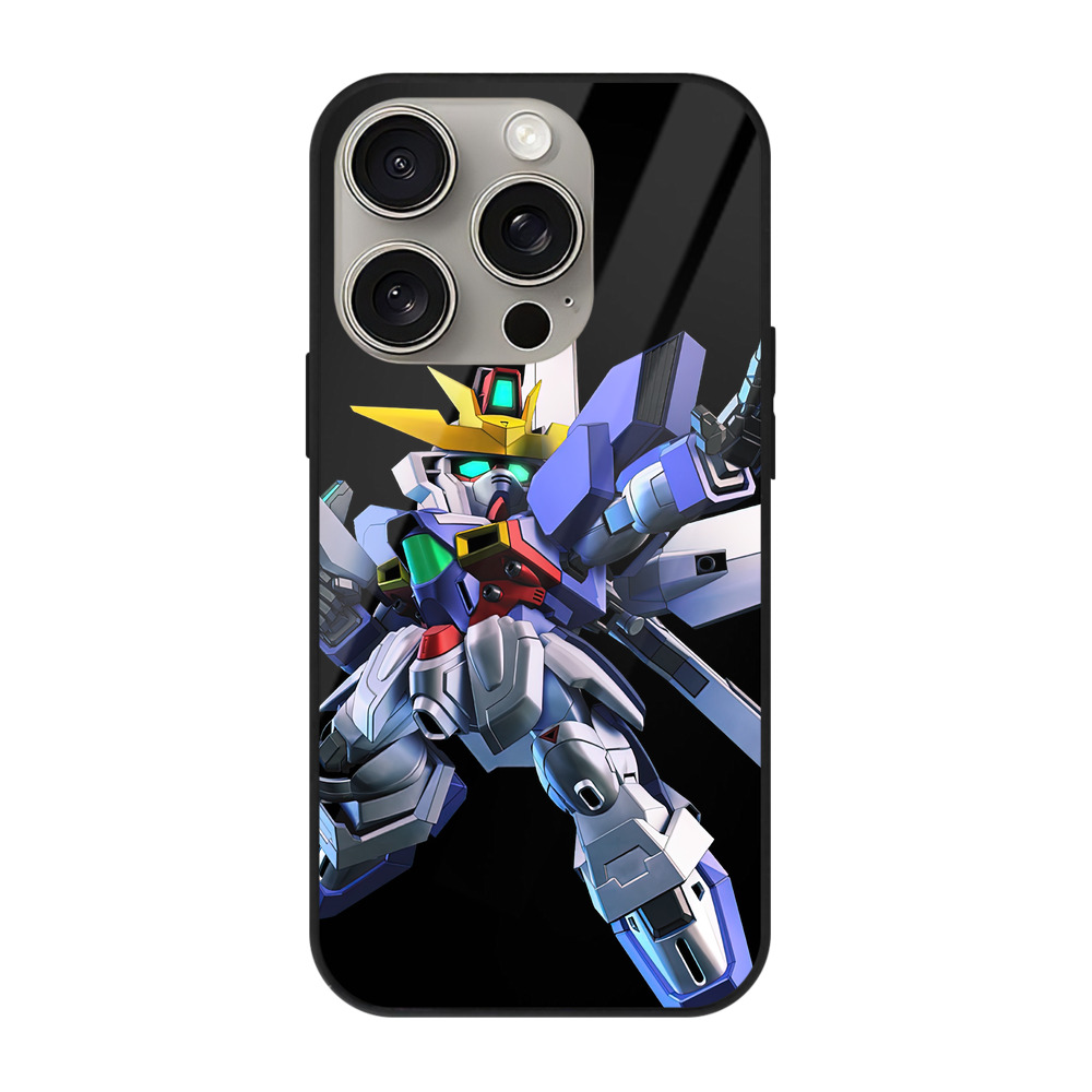 （画像用） 機動戦士ガンダム Mobile Suit Gundam 【iPhone15Pro対応】スマホケース 耐衝撃＆黄変防止 背面ガラス