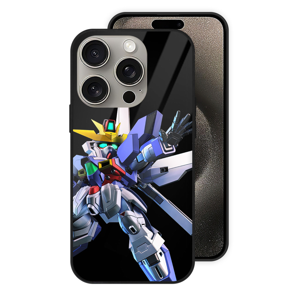 （画像用） 機動戦士ガンダム Mobile Suit Gundam 【iPhone15Pro対応】スマホケース 耐衝撃＆黄変防止 背面ガラス