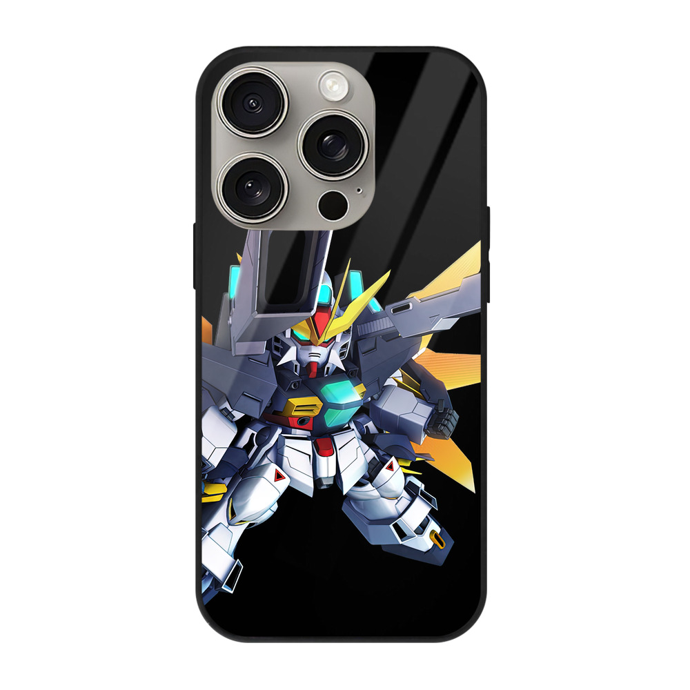 （画像用） 機動戦士ガンダム Mobile Suit Gundam 【iPhone15Pro対応】スマホケース 耐衝撃＆黄変防止 背面ガラス