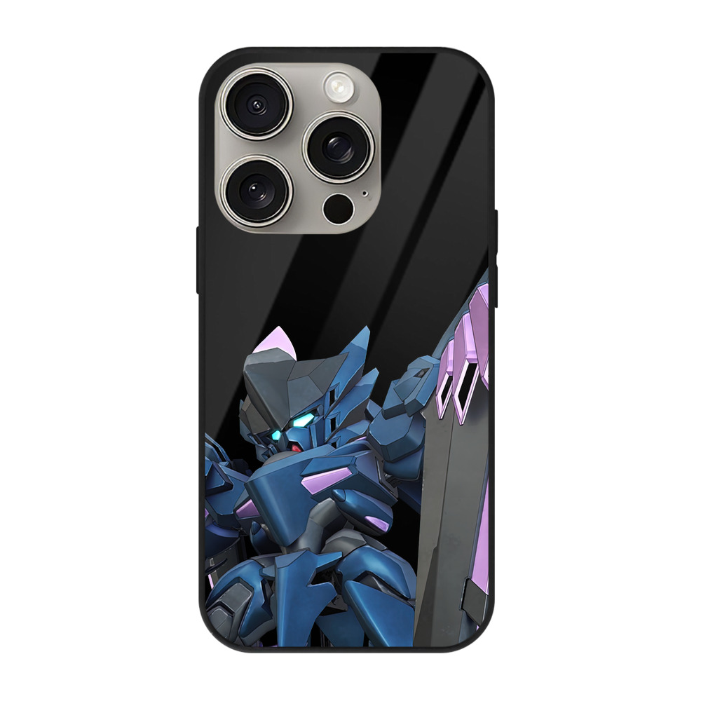 （画像用） 機動戦士ガンダム Mobile Suit Gundam 【iPhone15Pro対応】スマホケース 耐衝撃＆黄変防止 背面ガラス