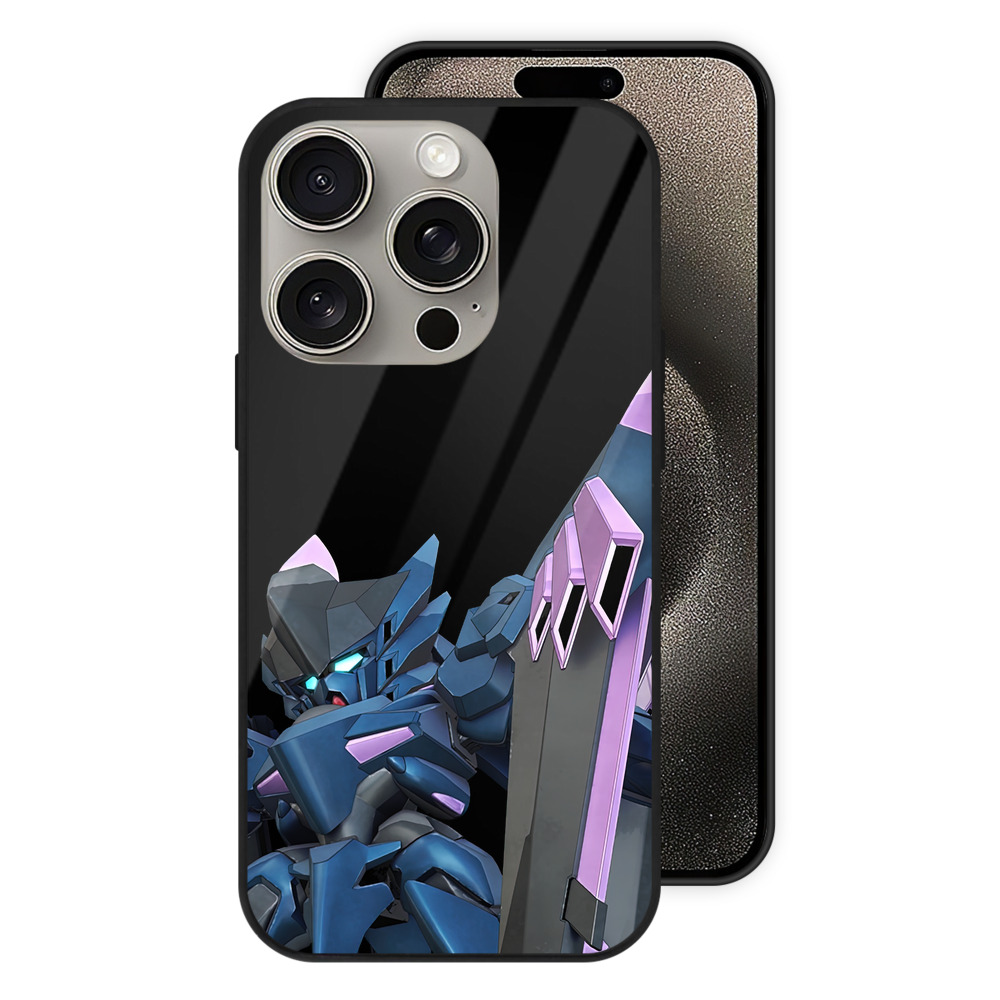（画像用） 機動戦士ガンダム Mobile Suit Gundam 【iPhone15Pro対応】スマホケース 耐衝撃＆黄変防止 背面ガラス