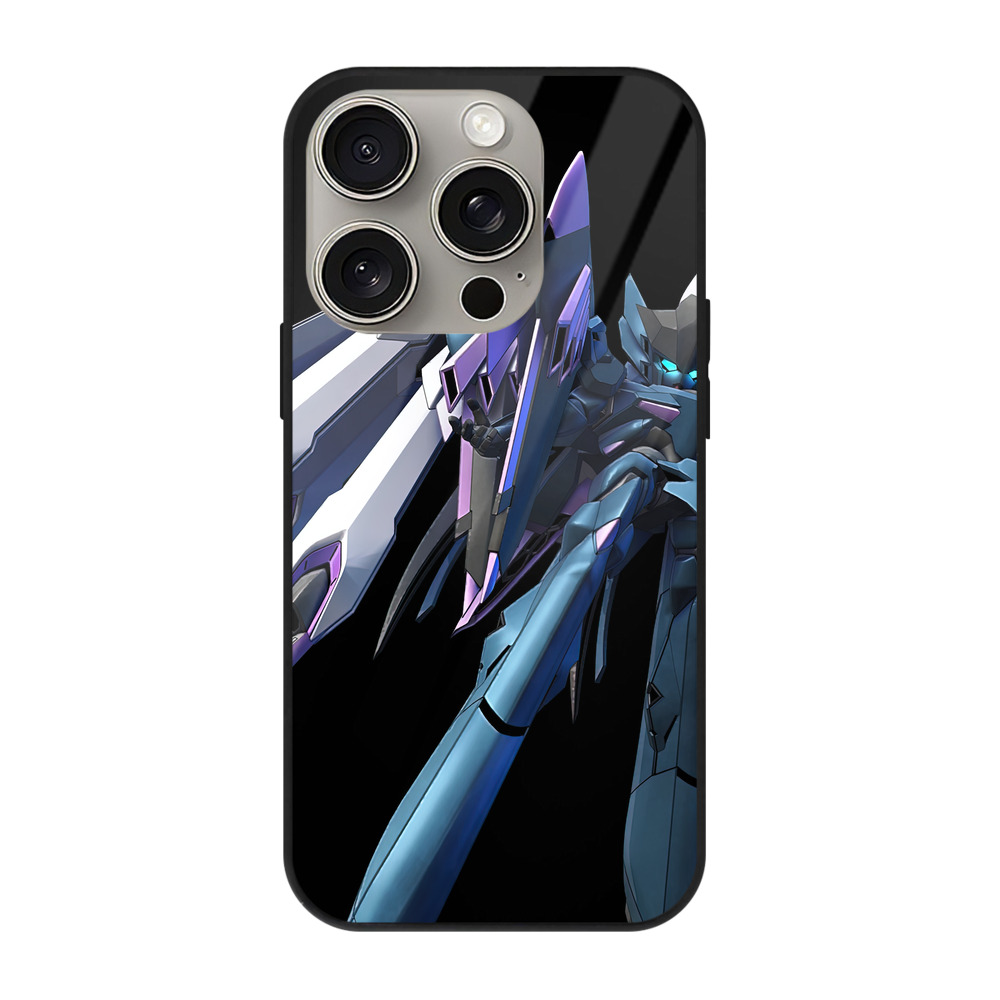 （画像用） 機動戦士ガンダム Mobile Suit Gundam 【iPhone15Pro対応】スマホケース 耐衝撃＆黄変防止 背面ガラス