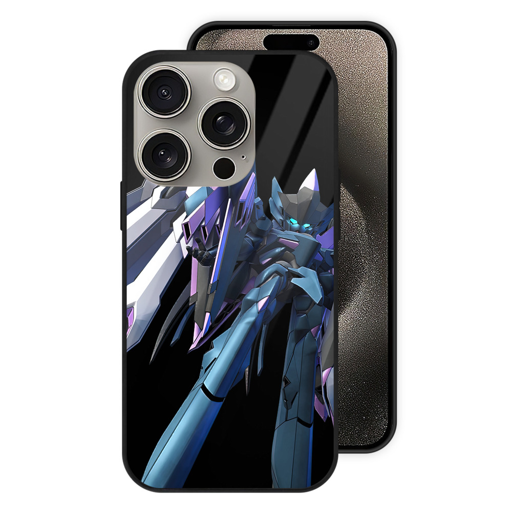 （画像用） 機動戦士ガンダム Mobile Suit Gundam 【iPhone15Pro対応】スマホケース 耐衝撃＆黄変防止 背面ガラス