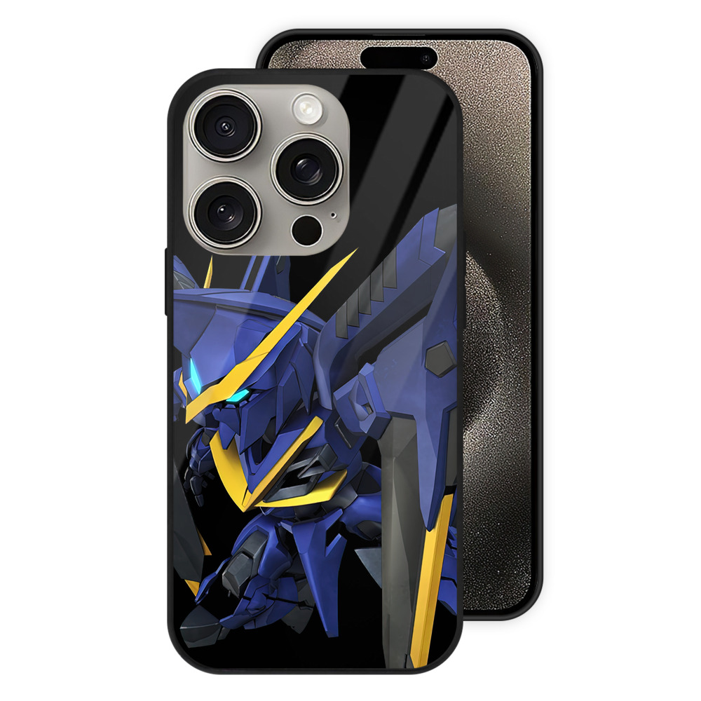 （画像用） 機動戦士ガンダム Mobile Suit Gundam 【iPhone15Pro対応】スマホケース 耐衝撃＆黄変防止 背面ガラス