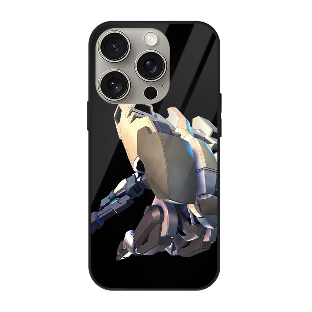 （画像用） 機動戦士ガンダム Mobile Suit Gundam 【iPhone15Pro対応】スマホケース 耐衝撃＆黄変防止 背面ガラス