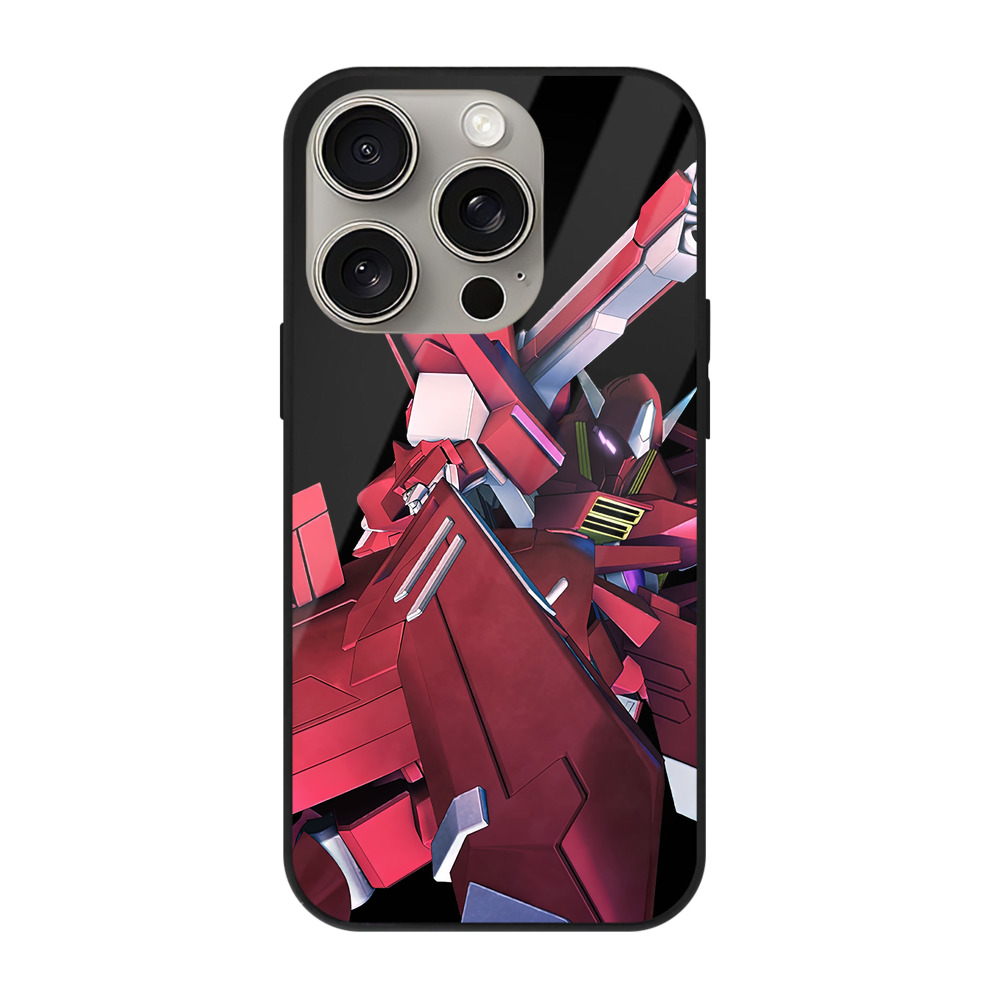 （画像用） 機動戦士ガンダム Mobile Suit Gundam 【iPhone15Pro対応】スマホケース 耐衝撃＆黄変防止 背面ガラス