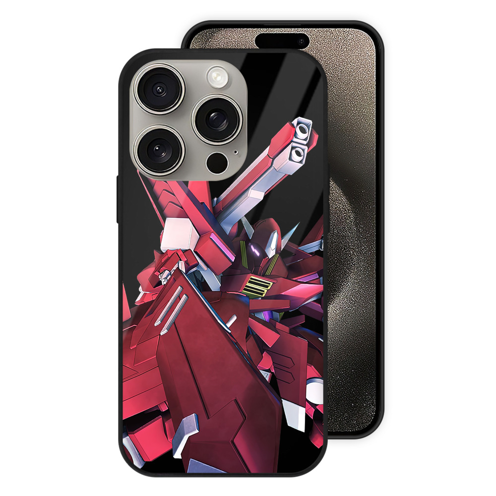 （画像用） 機動戦士ガンダム Mobile Suit Gundam 【iPhone15Pro対応】スマホケース 耐衝撃＆黄変防止 背面ガラス