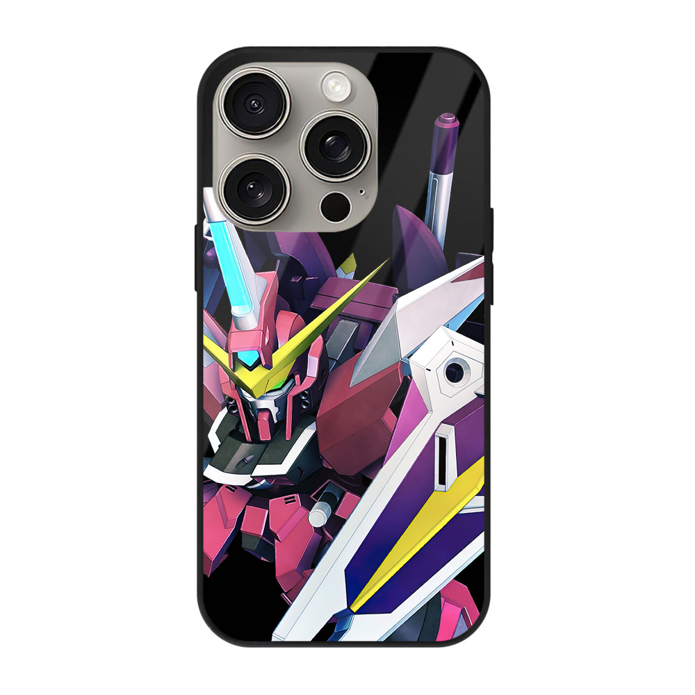 （画像用） 機動戦士ガンダム Mobile Suit Gundam 【iPhone15Pro対応】スマホケース 耐衝撃＆黄変防止 背面ガラス