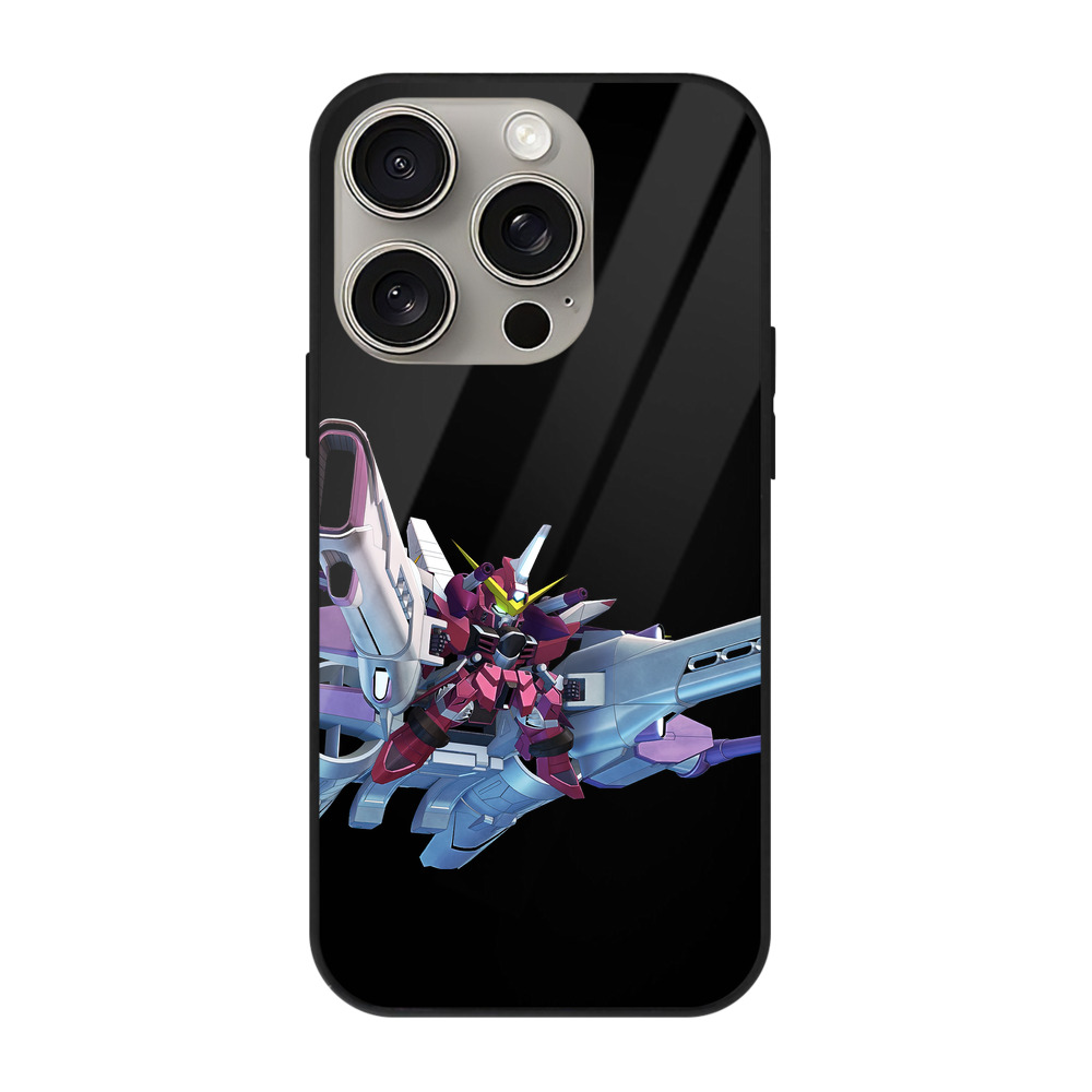 （画像用） 機動戦士ガンダム Mobile Suit Gundam 【iPhone15Pro対応】スマホケース 耐衝撃＆黄変防止 背面ガラス