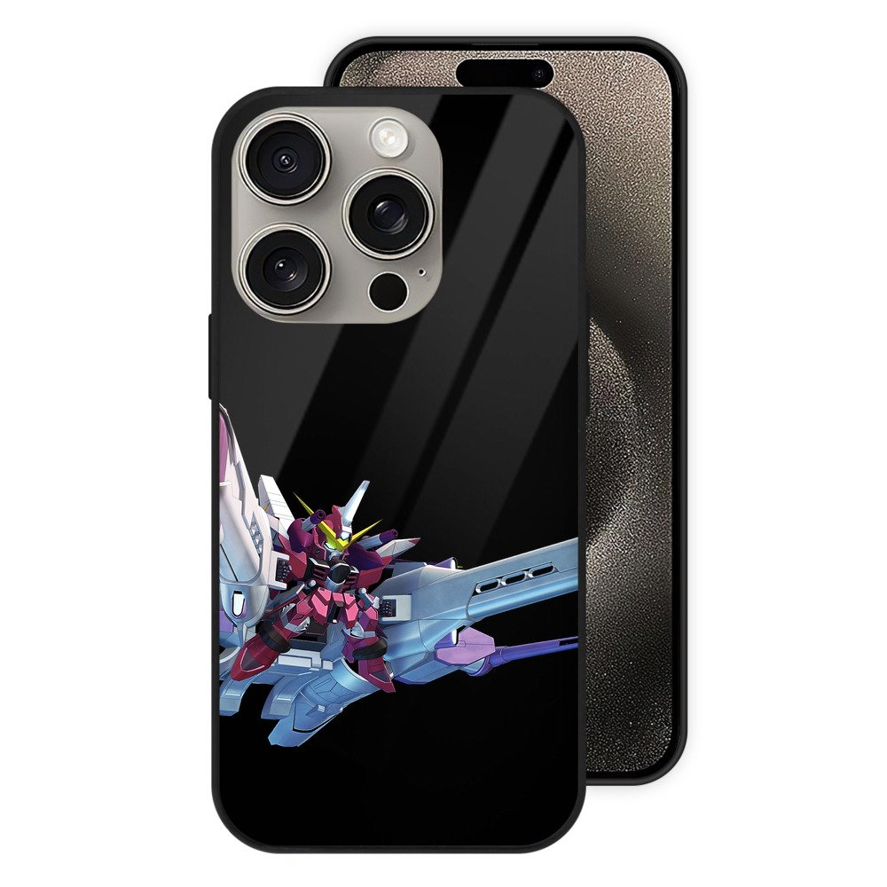（画像用） 機動戦士ガンダム Mobile Suit Gundam 【iPhone15Pro対応】スマホケース 耐衝撃＆黄変防止 背面ガラス