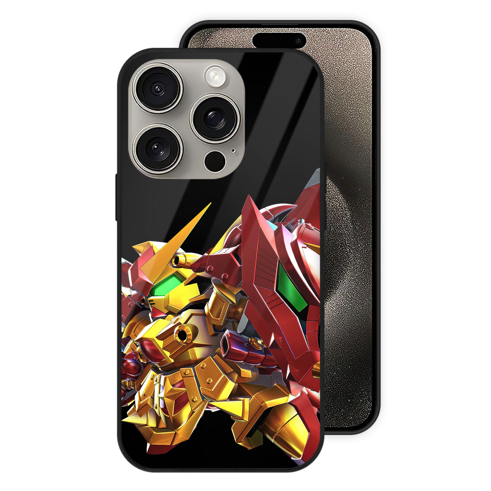 （画像用） 機動戦士ガンダム Mobile Suit Gundam 【iPhone15Pro対応】スマホケース 耐衝撃＆黄変防止 背面ガラス