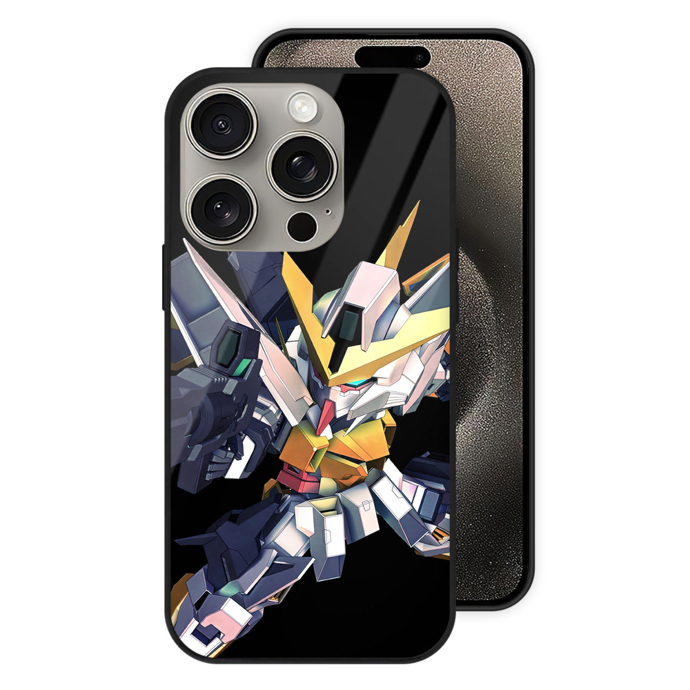 （画像用） 機動戦士ガンダム Mobile Suit Gundam 【iPhone15Pro対応】スマホケース 耐衝撃＆黄変防止 背面ガラス