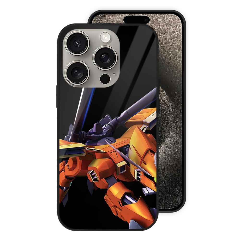 （画像用） 機動戦士ガンダム Mobile Suit Gundam 【iPhone15Pro対応】スマホケース 耐衝撃＆黄変防止 背面ガラス