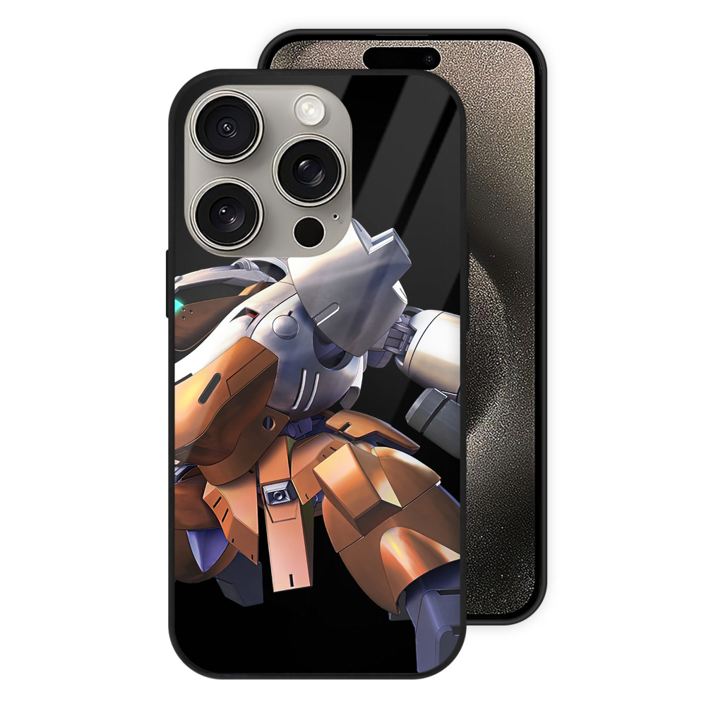 （画像用） 機動戦士ガンダム Mobile Suit Gundam 【iPhone15Pro対応】スマホケース 耐衝撃＆黄変防止 背面ガラス