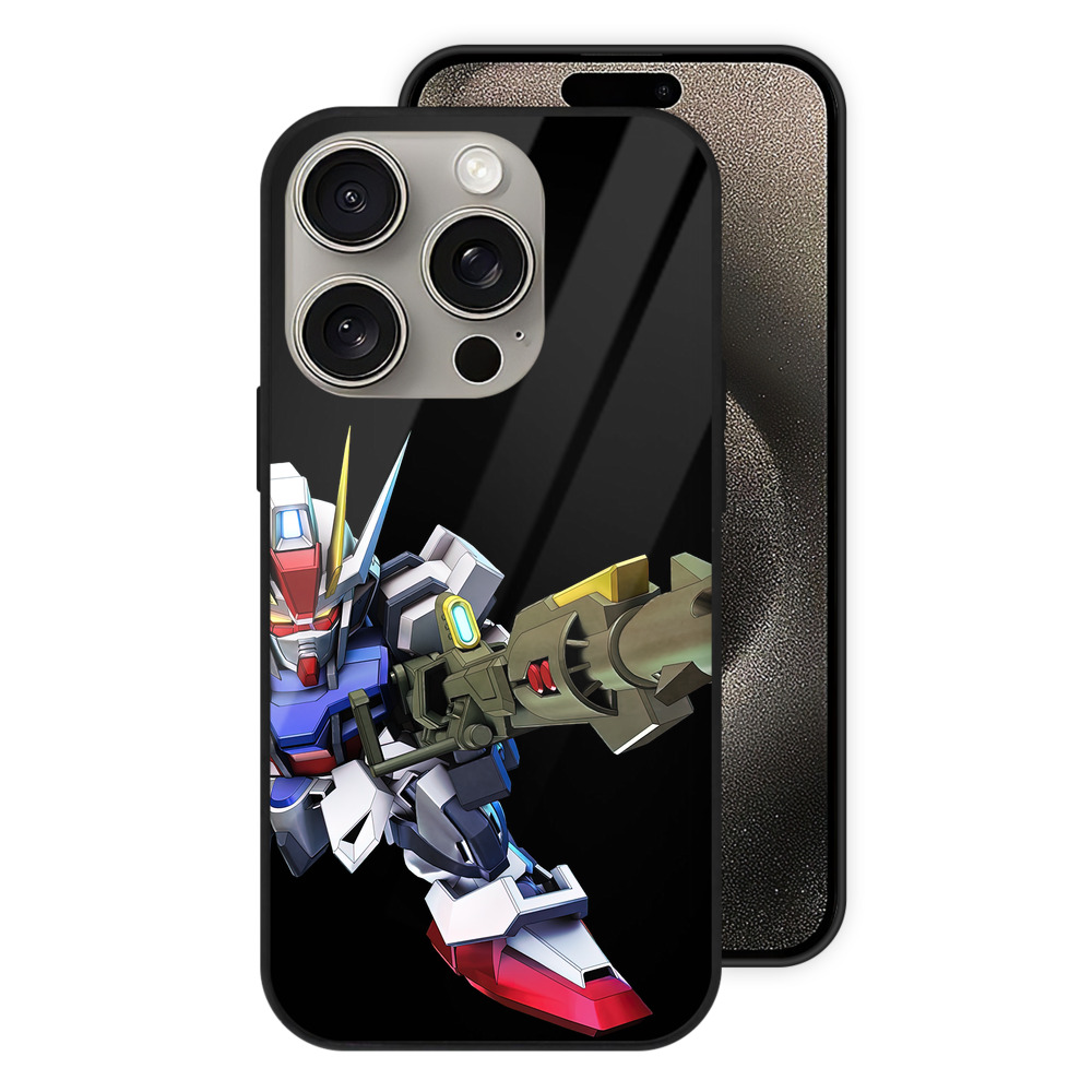 （画像用） 機動戦士ガンダム Mobile Suit Gundam 【iPhone15Pro対応】スマホケース 耐衝撃＆黄変防止 背面ガラス