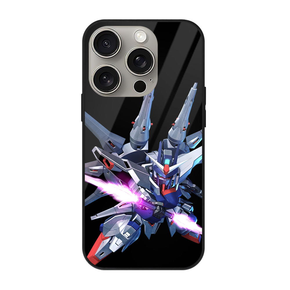 （画像用） 機動戦士ガンダム Mobile Suit Gundam 【iPhone15Pro対応】スマホケース 耐衝撃＆黄変防止 背面ガラス