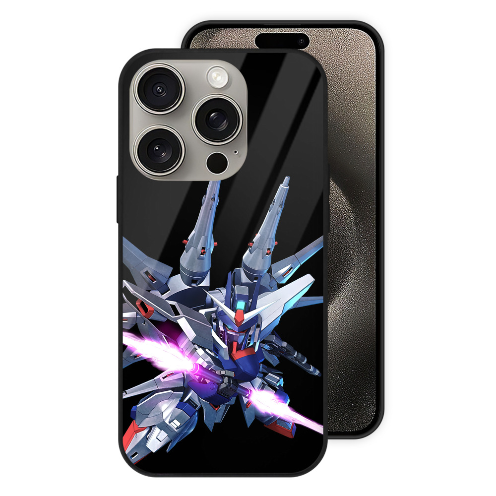 （画像用） 機動戦士ガンダム Mobile Suit Gundam 【iPhone15Pro対応】スマホケース 耐衝撃＆黄変防止 背面ガラス