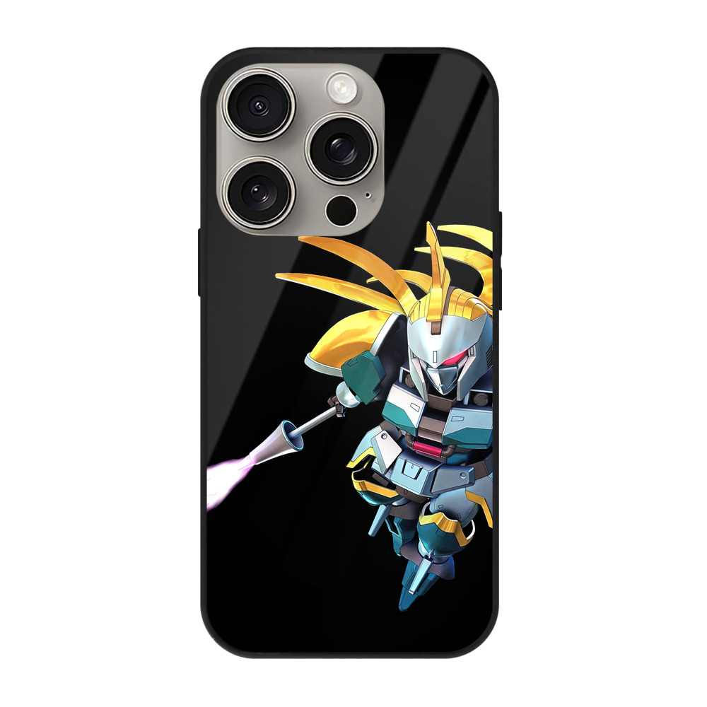 （画像用） 機動戦士ガンダム Mobile Suit Gundam 【iPhone15Pro対応】スマホケース 耐衝撃＆黄変防止 背面ガラス
