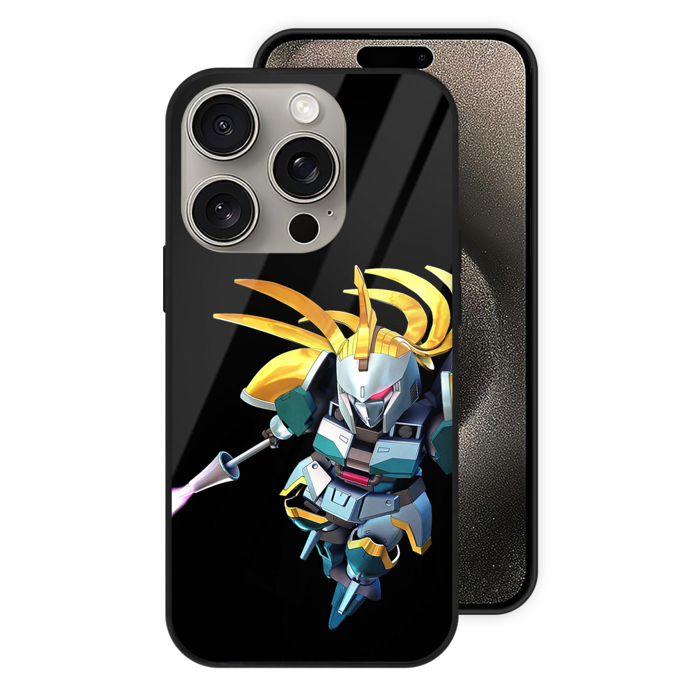 （画像用） 機動戦士ガンダム Mobile Suit Gundam 【iPhone15Pro対応】スマホケース 耐衝撃＆黄変防止 背面ガラス