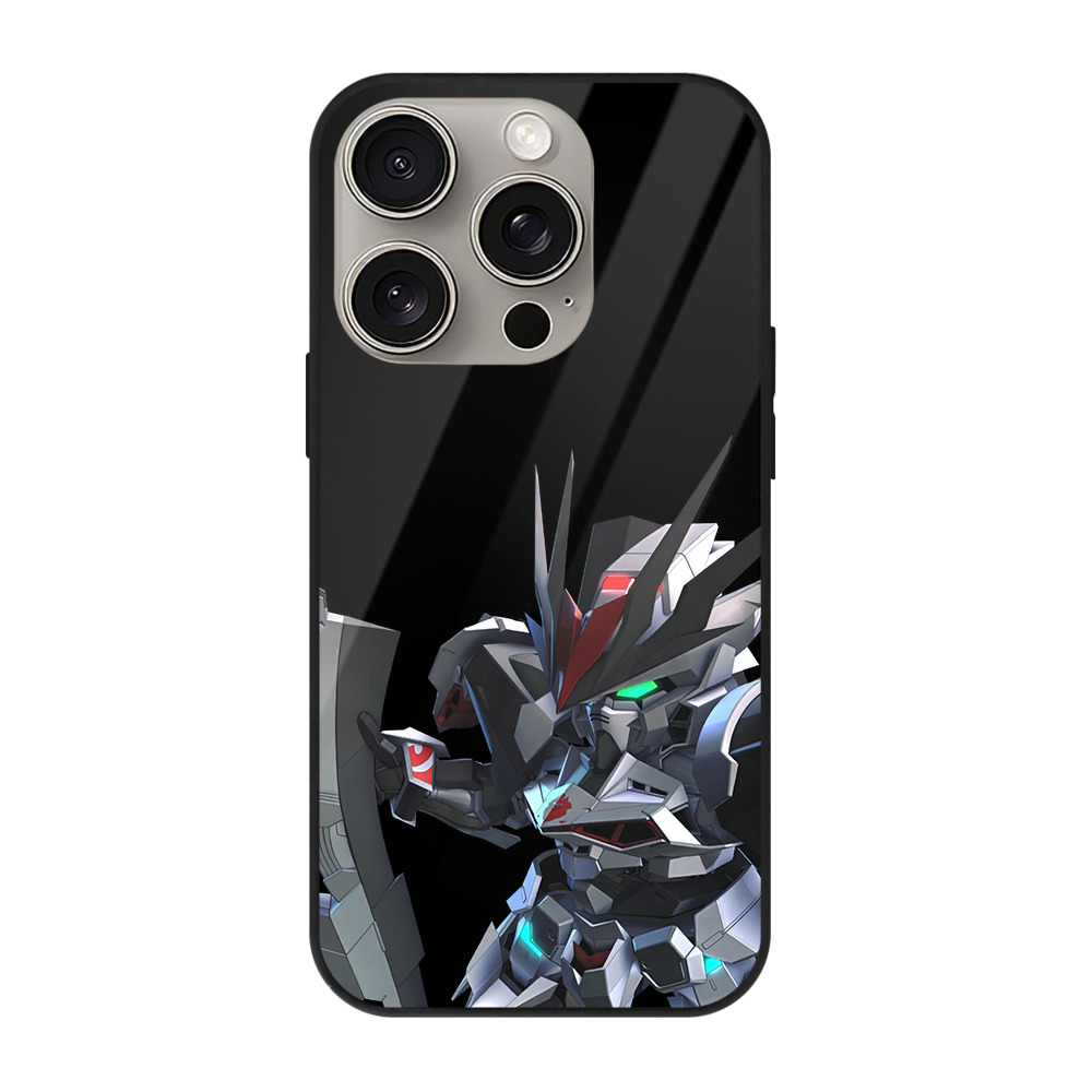 （画像用） 機動戦士ガンダム Mobile Suit Gundam 【iPhone15Pro対応】スマホケース 耐衝撃＆黄変防止 背面ガラス