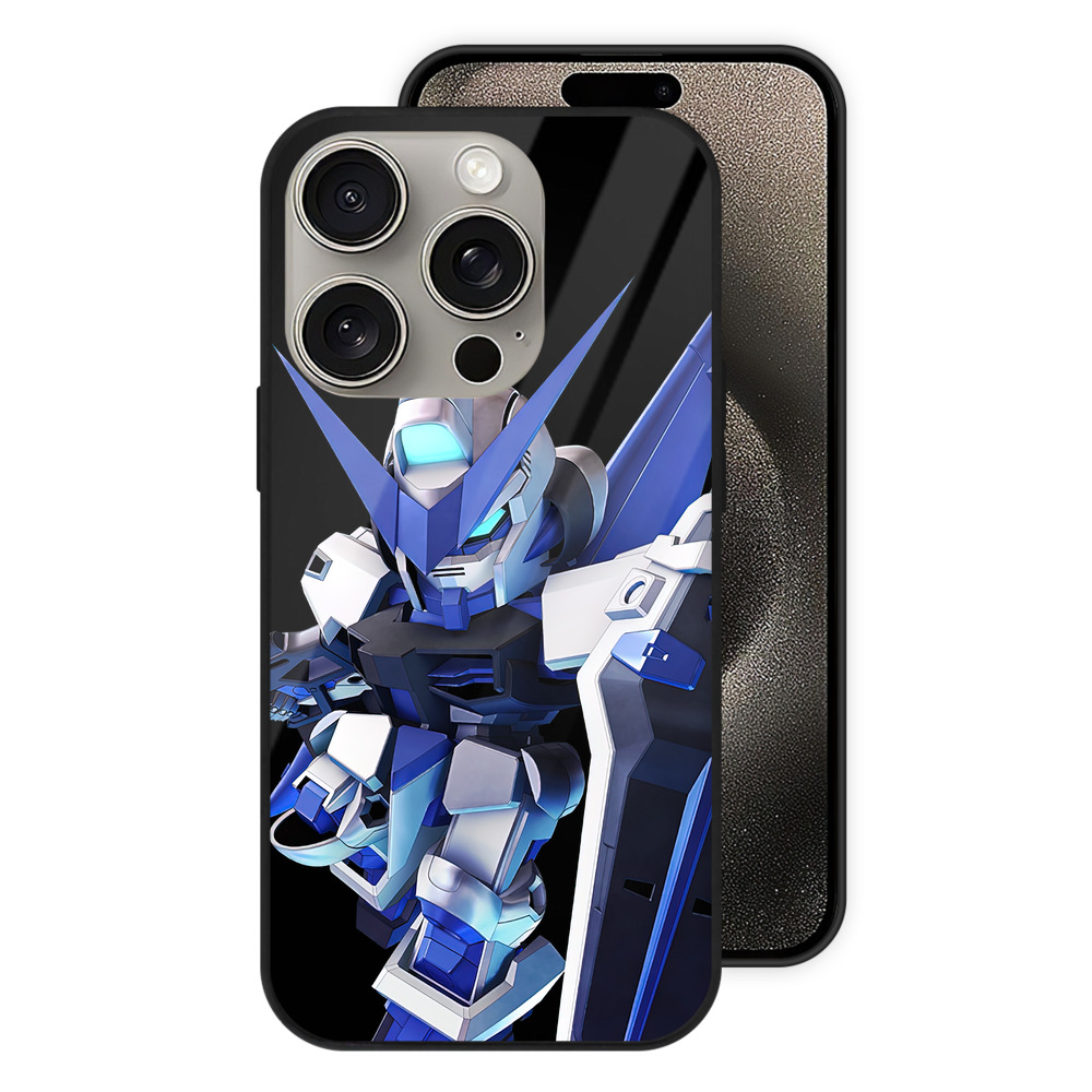 （画像用） 機動戦士ガンダム Mobile Suit Gundam 【iPhone15Pro対応】スマホケース 耐衝撃＆黄変防止 背面ガラス