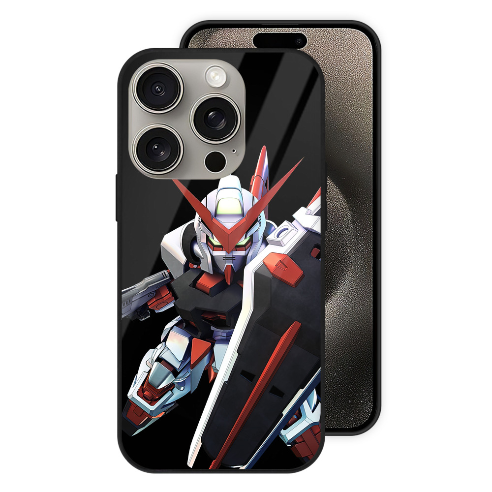 （画像用） 機動戦士ガンダム Mobile Suit Gundam 【iPhone15Pro対応】スマホケース 耐衝撃＆黄変防止 背面ガラス