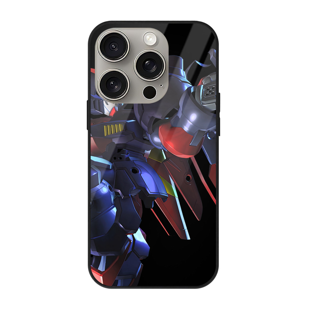 （画像用） 機動戦士ガンダム Mobile Suit Gundam 【iPhone15Pro対応】スマホケース 耐衝撃＆黄変防止 背面ガラス