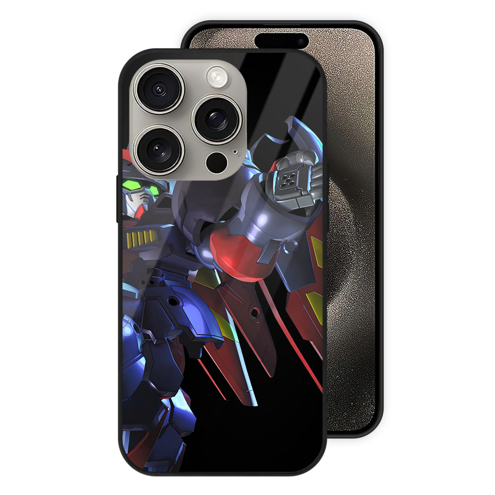 （画像用） 機動戦士ガンダム Mobile Suit Gundam 【iPhone15Pro対応】スマホケース 耐衝撃＆黄変防止 背面ガラス