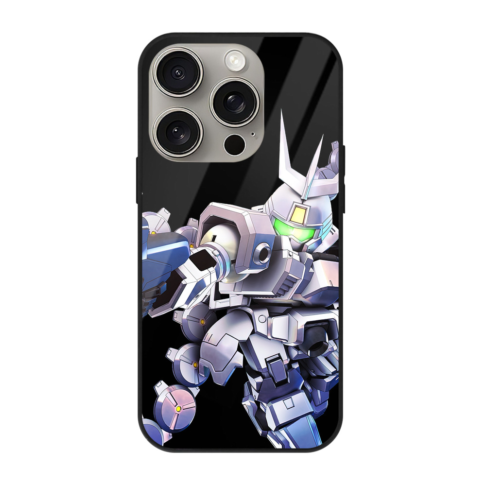 （画像用） 機動戦士ガンダム Mobile Suit Gundam 【iPhone15Pro対応】スマホケース 耐衝撃＆黄変防止 背面ガラス