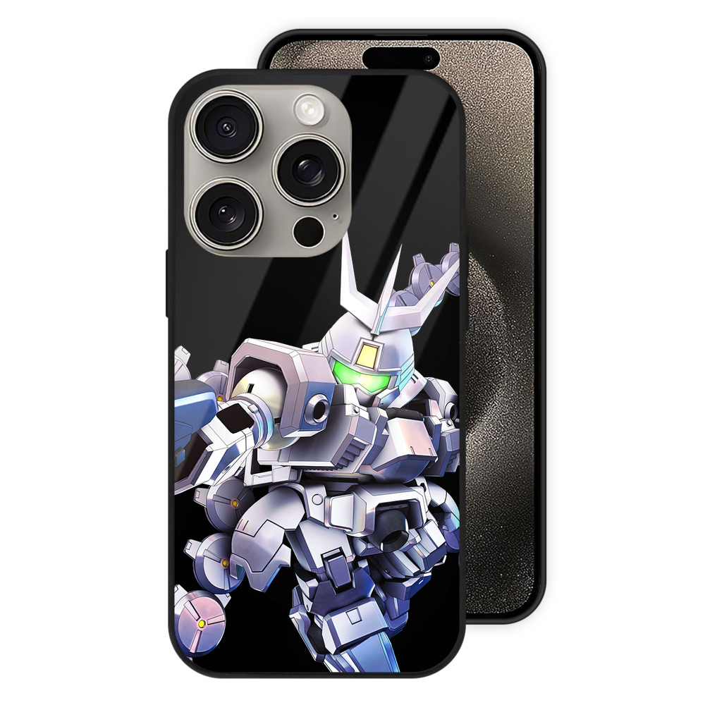 （画像用） 機動戦士ガンダム Mobile Suit Gundam 【iPhone15Pro対応】スマホケース 耐衝撃＆黄変防止 背面ガラス