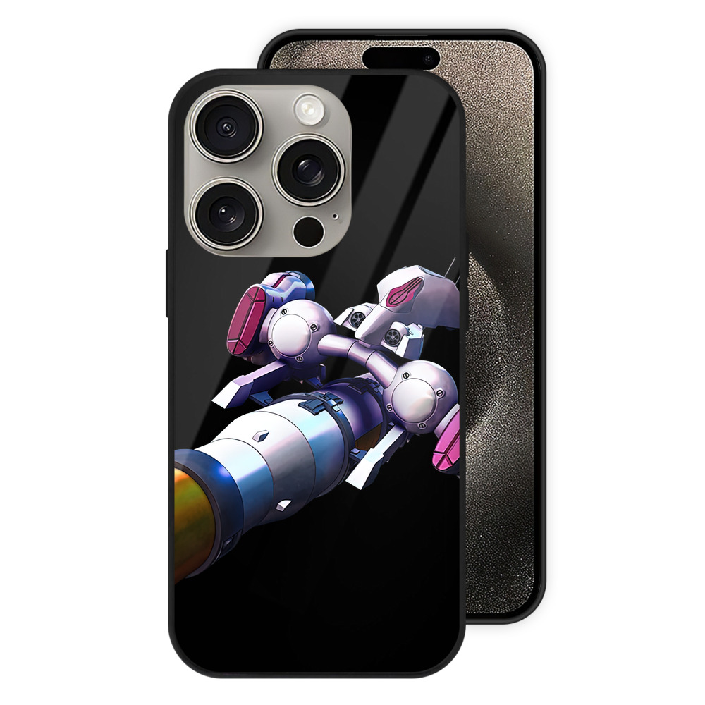 （画像用） 機動戦士ガンダム Mobile Suit Gundam 【iPhone15Pro対応】スマホケース 耐衝撃＆黄変防止 背面ガラス