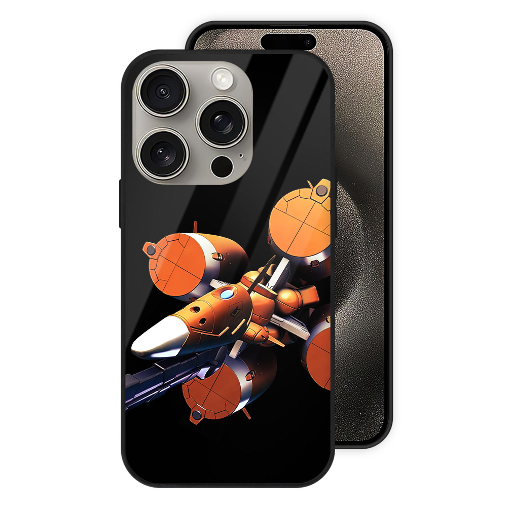 （画像用） 機動戦士ガンダム Mobile Suit Gundam 【iPhone15Pro対応】スマホケース 耐衝撃＆黄変防止 背面ガラス
