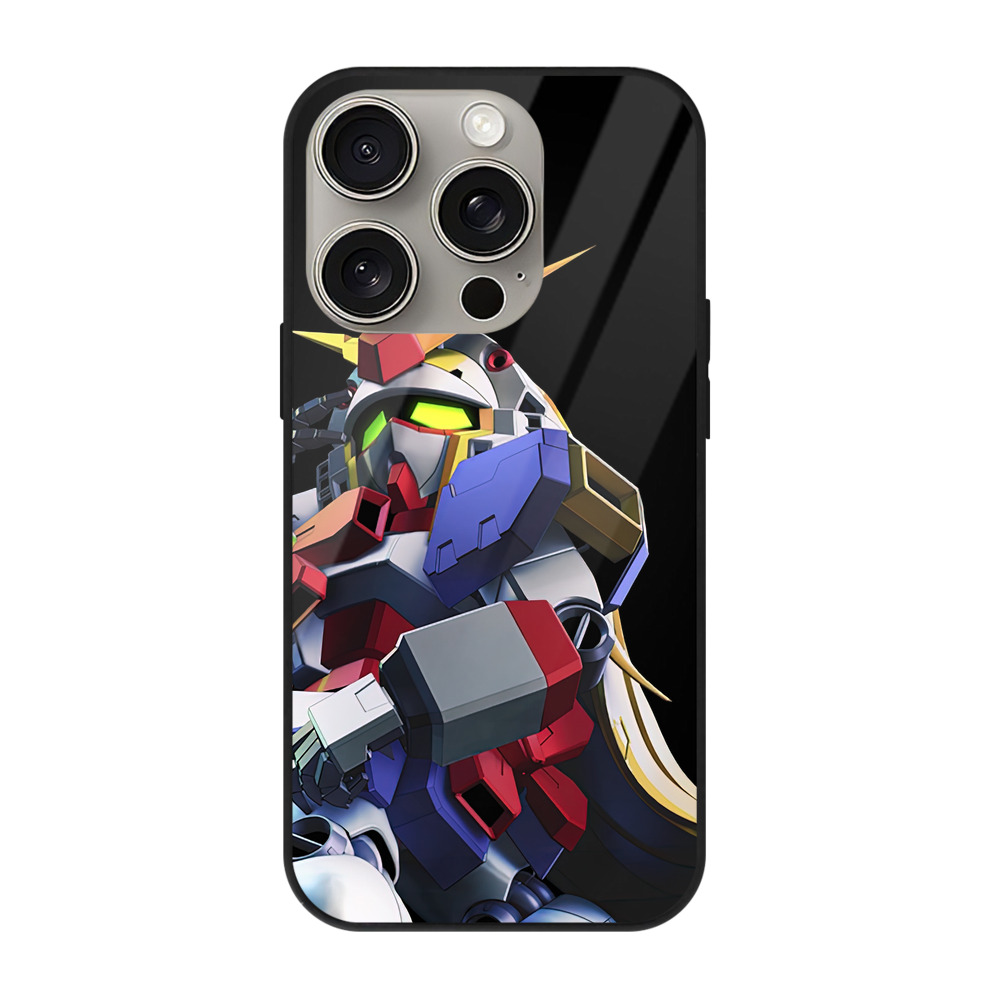 （画像用） 機動戦士ガンダム Mobile Suit Gundam 【iPhone15Pro対応】スマホケース 耐衝撃＆黄変防止 背面ガラス
